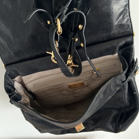 Badgley Mischka designer black handbag with additional long strap. - Picture 6 of 6